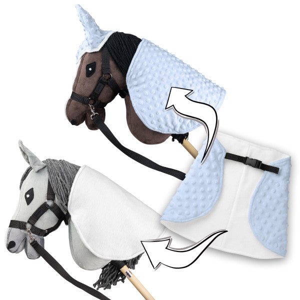 Derka i nauszniki błękitna