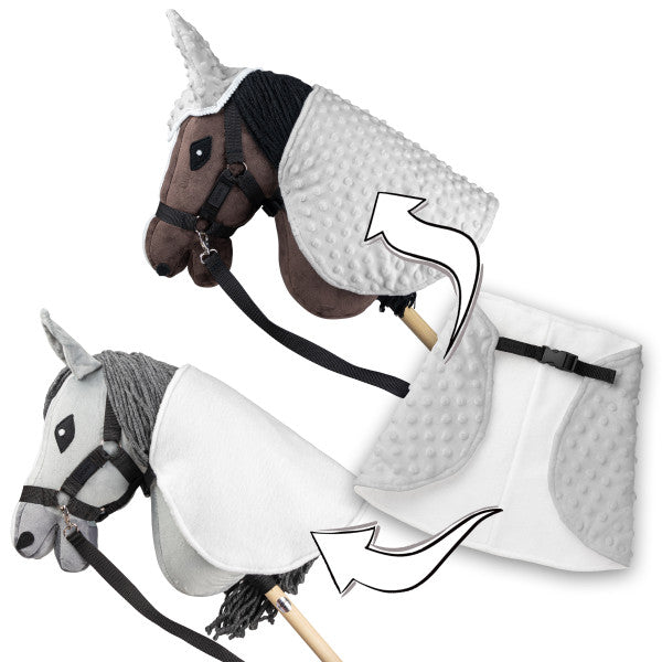 Derka i nauszniki szara