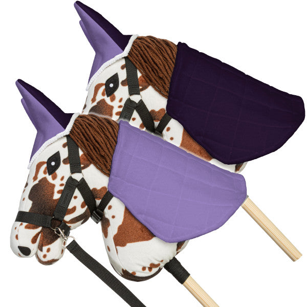 Zestaw Hobby-Horse gniado srokaty + derka wrzos i śliwka