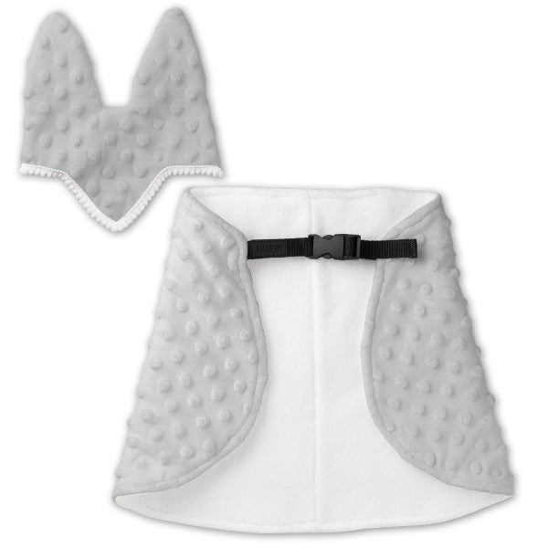 Derka i nauszniki szara