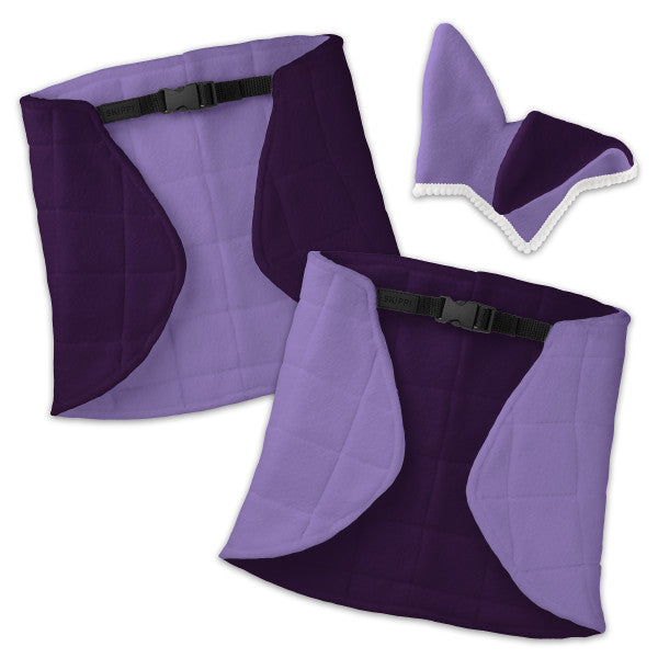 Derka dwustronna wrzos i śliwka