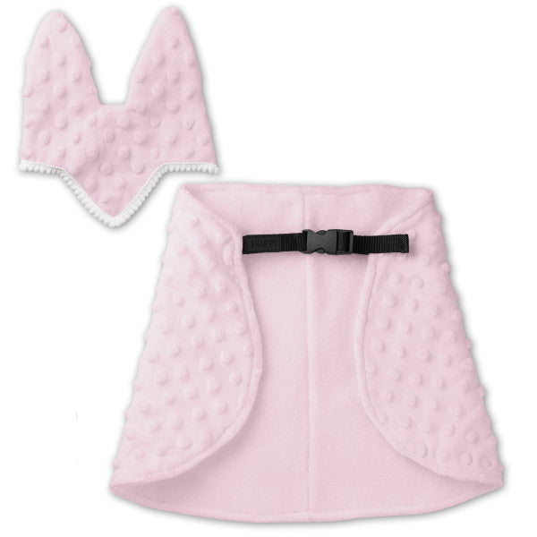 Derka i nauszniki różowa