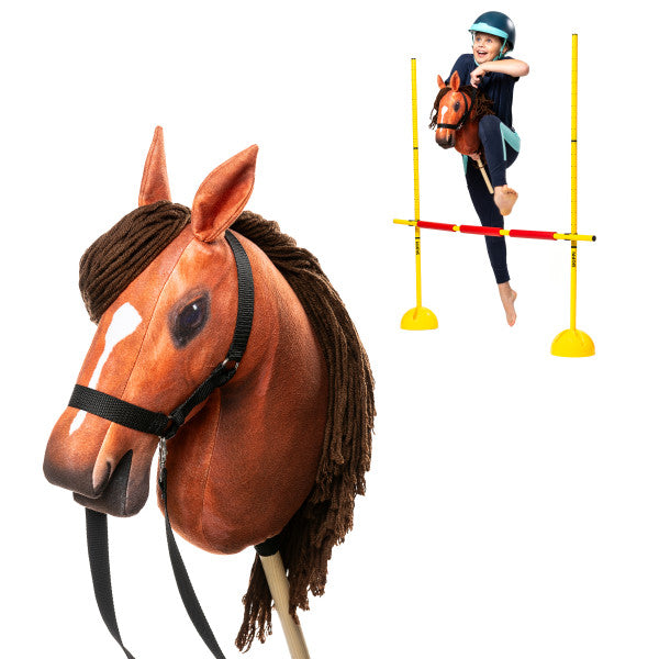 Zestaw Hobby-Horse bursztynowy + przeszkoda 135cm