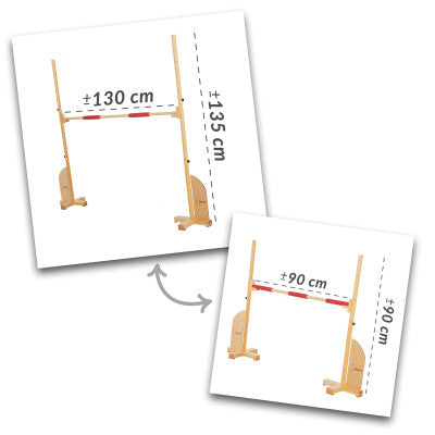 Przeszkoda 135cm drewniana